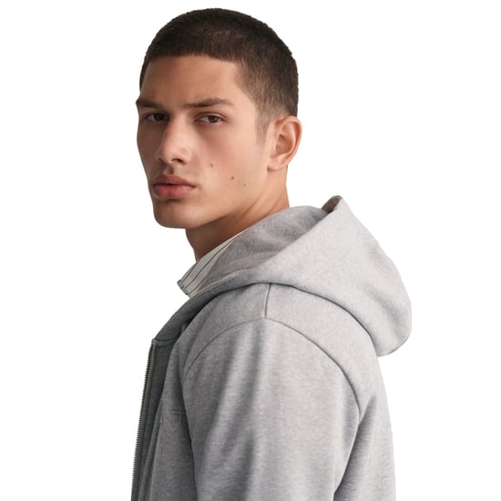 Gant Regular Tonal Shield Full Zip Hoodie Sweatjacke - Image 4