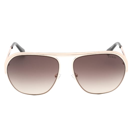 Guess – Sonnenbrille mit goldenem Rahmen und braunen Farbverlaufsgläsern - Image 2