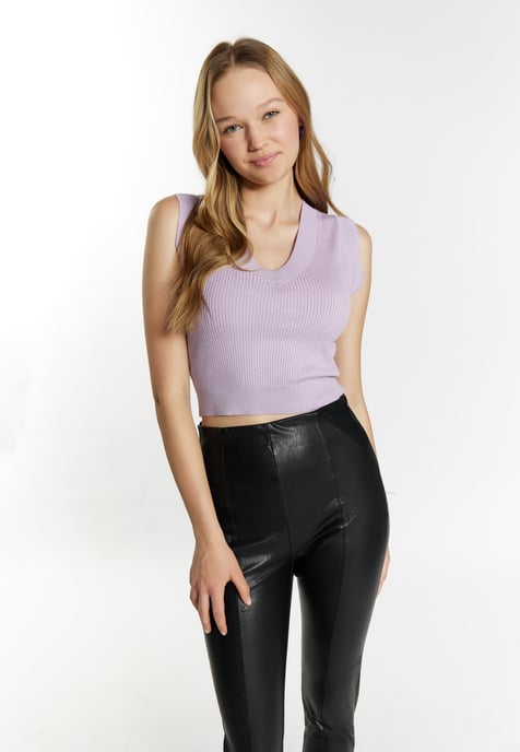 Mymo strickpullunder Damen violett - Image 3