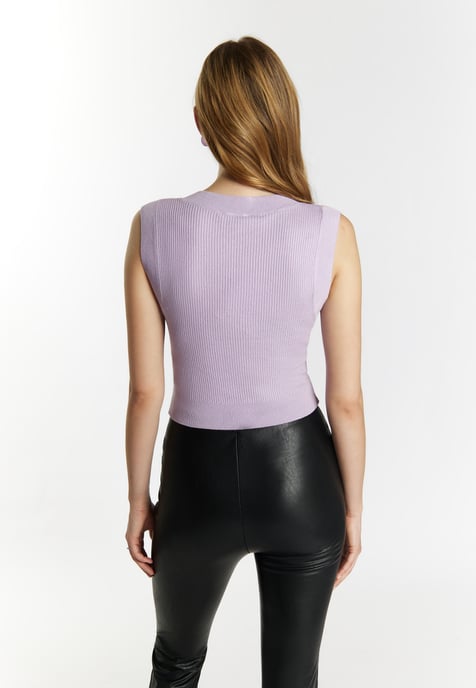 Mymo strickpullunder Damen violett - Image 4