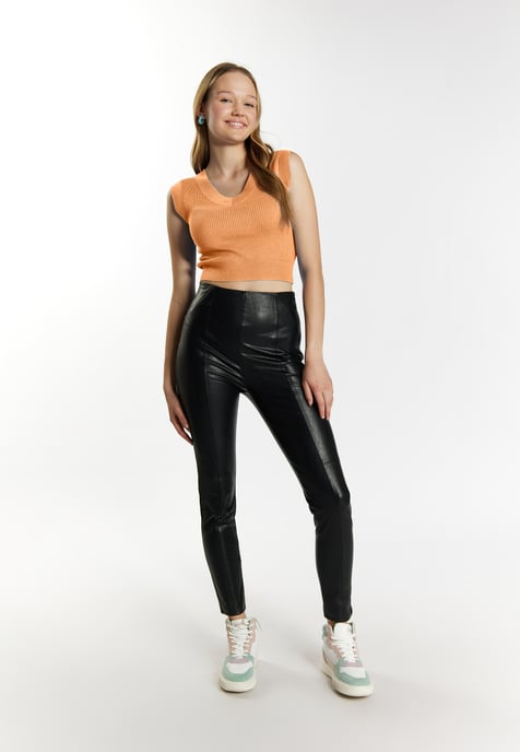 Mymo strickpullunder Damen orange - Image 2