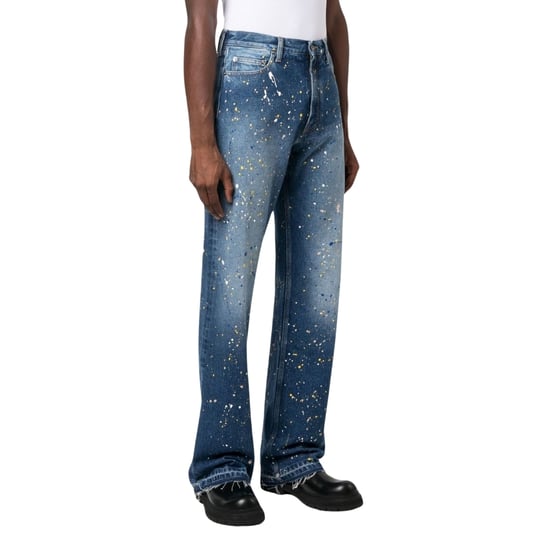 Off-White Paint Relax Slim Fit Blue Jeans - Image 3