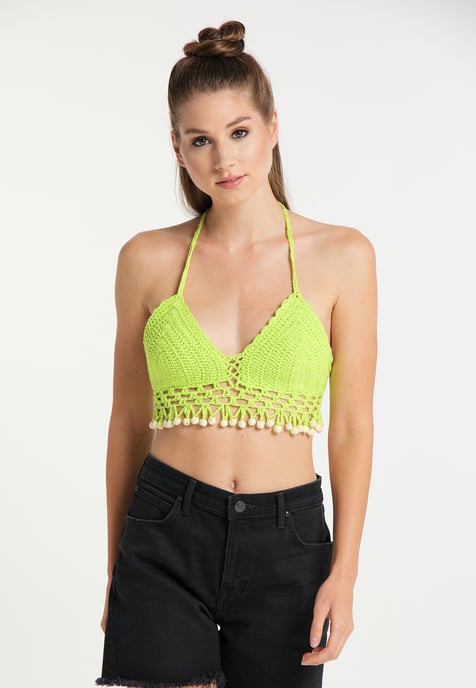 Mymo Häkeltop Damen neongrün - Image 3