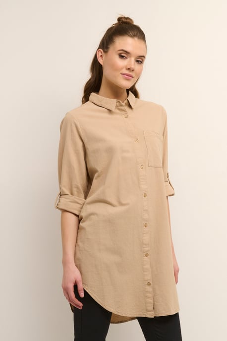 Langarm - Hemd Loose fit sand - Image 5