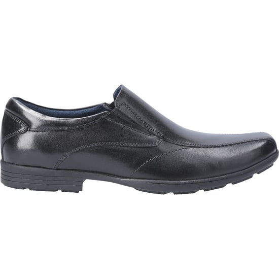 Pod Dundee Leder Jungen Schwarz Schuhe - Image 4