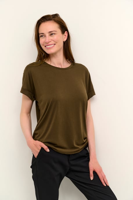 T-shirt Loose fit dark brown - Image 4