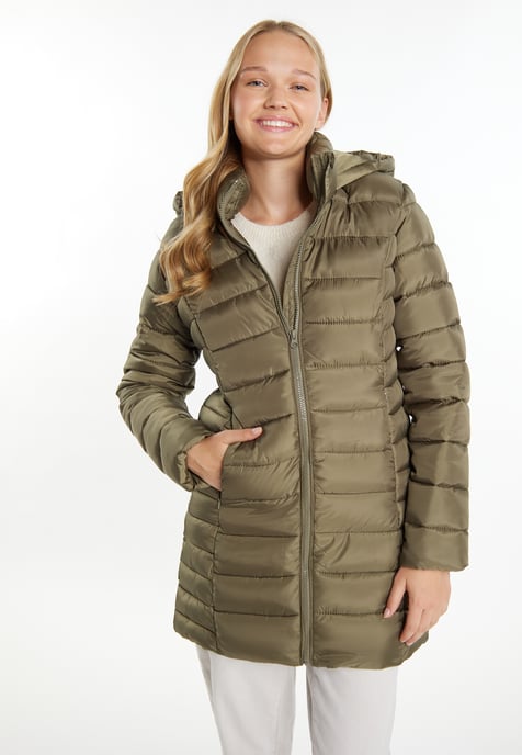 Mymo leichte Steppjacke Damen militärisch oliv - Image 3