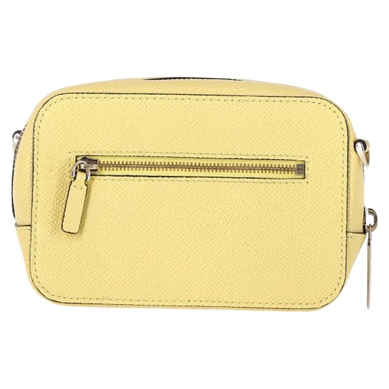 Valentino Garavani – Beuteltasche mit Reißverschluss aus gelbem Leder - Image 3