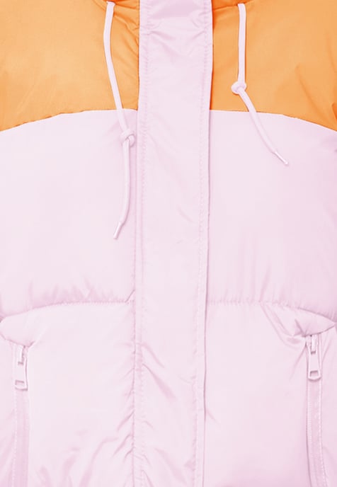Mymo Wattierte Steppjacke Damen Süßes Pink Aprikose - Image 3