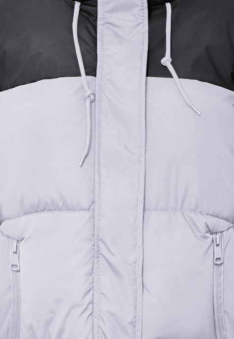 Mymo Wattierte Steppjacke Damen Lavendel Schwarz - Image 3