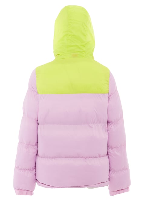 Mymo Wattierte Steppjacke Damen Macaron Pink Saure Limette - Image 2
