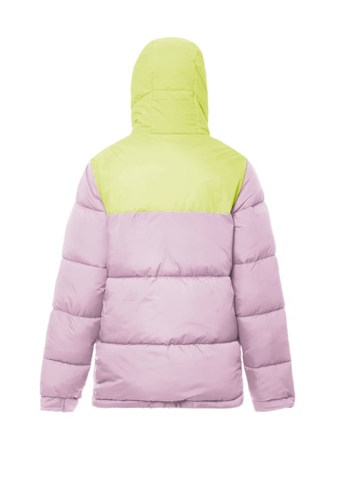 Mymo Wattierte Steppjacke Damen Macaron Pink Saure Limette - Image 2