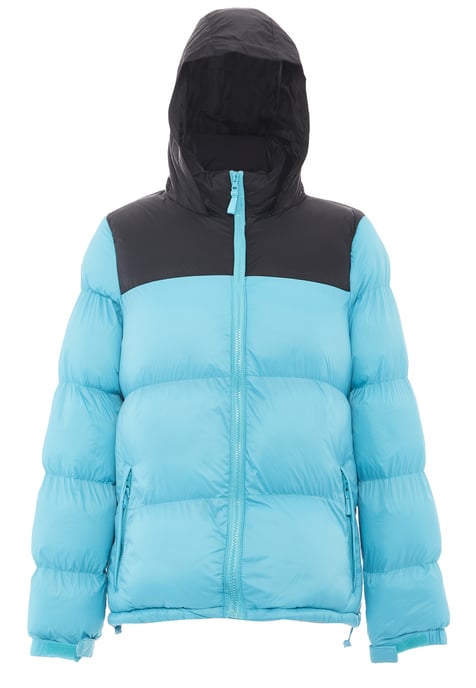 Mymo Wattierte Steppjacke Damen Türkis Schwarz - Image 1