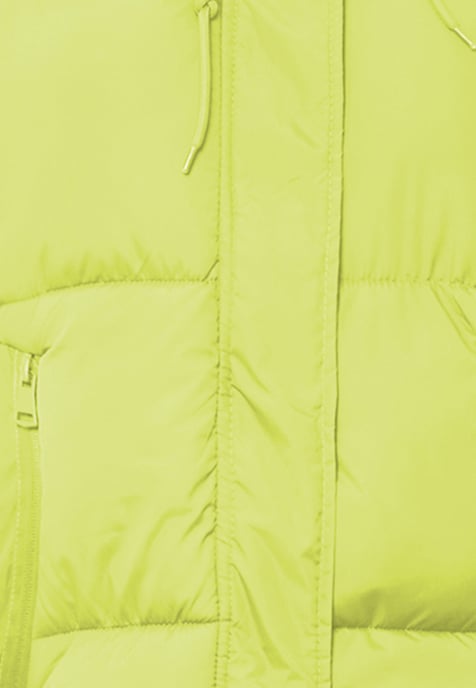 Mymo Wattierte Steppjacke Damen Saure Limette Schwarz - Image 3