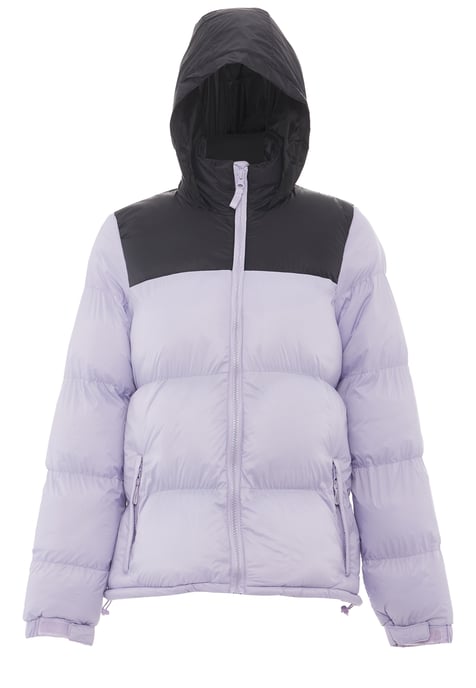Mymo Wattierte Steppjacke Damen Lavendel Schwarz - Image 1