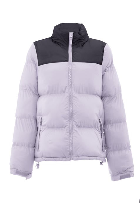 Mymo Wattierte Steppjacke Damen Lavendel Schwarz - Image 3