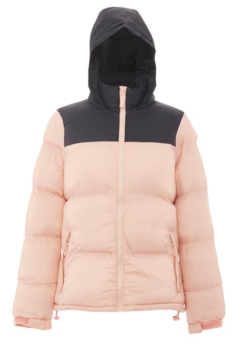 Mymo Wattierte Steppjacke Damen Pfirsich Schwarz - Image 1