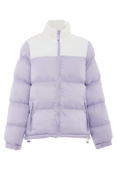 Mymo Wattierte Steppjacke Damen Lavendel Wollweiss - Image 3