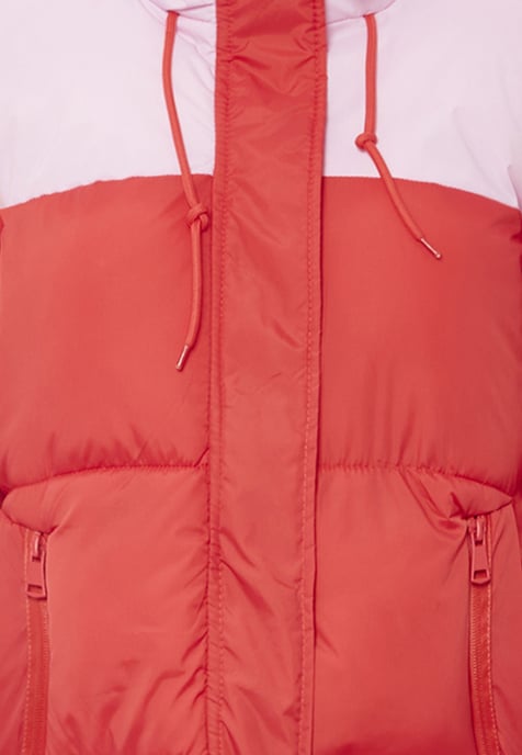 Mymo Wattierte Steppjacke Damen Sommerrot Süßes Pink - Image 3