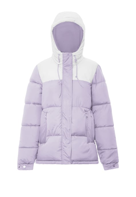 Mymo Wattierte Steppjacke Damen Lavendel Wollweiss - Image 1