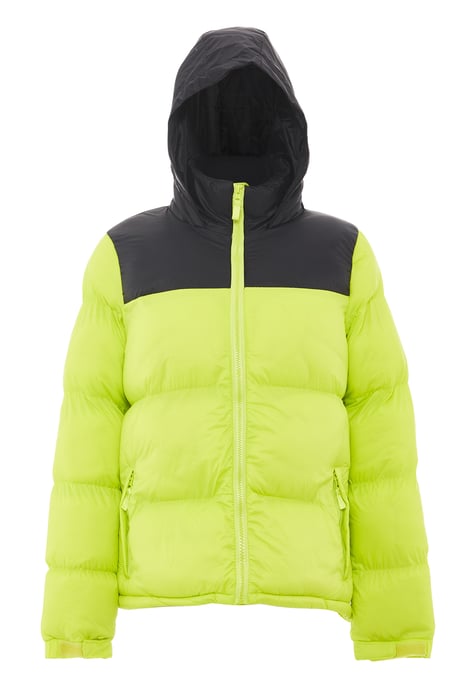 Mymo Wattierte Steppjacke Damen Saure Limette Schwarz - Image 1