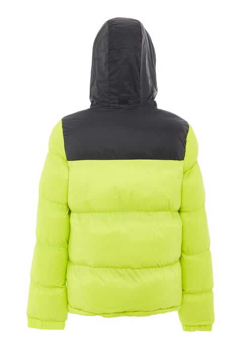 Mymo Wattierte Steppjacke Damen Saure Limette Schwarz - Image 2