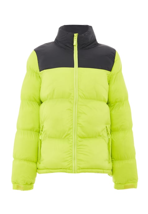Mymo Wattierte Steppjacke Damen Saure Limette Schwarz - Image 3