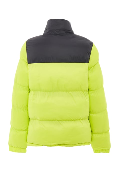 Mymo Wattierte Steppjacke Damen Saure Limette Schwarz - Image 4