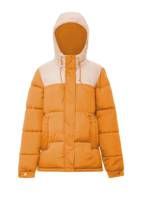 Mymo Wattierte Steppjacke Damen Orange Pfirsich - Image 1