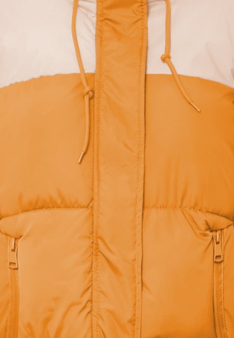 Mymo Wattierte Steppjacke Damen Orange Pfirsich - Image 3