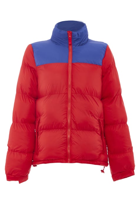 Mymo Wattierte Steppjacke Damen Rot Kobalt - Image 3