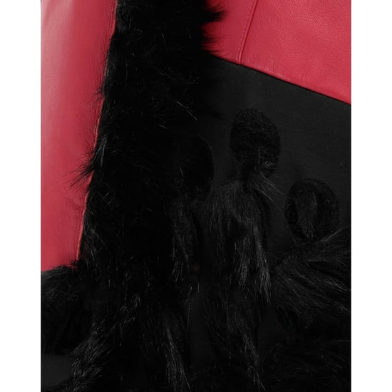 Maison Margiela – Cape-Jacke aus Leder mit Kunstpelzbesatz - Image 5