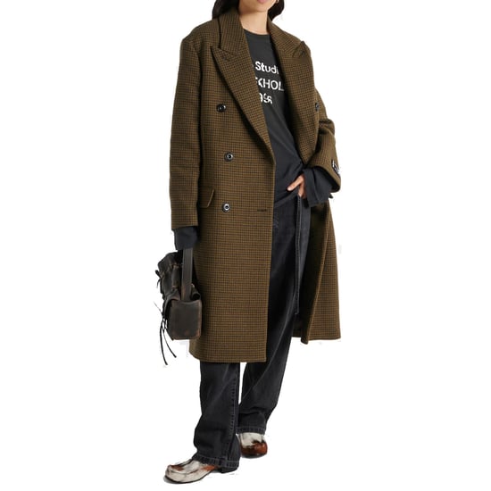 Acne Studios – Karierter, zweireihiger Mantel aus Wollmischung - Image 2