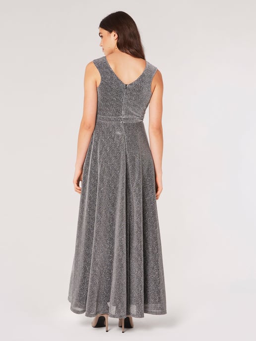 Apricot Glitzerndes Lurex-Maxikleid - Image 4