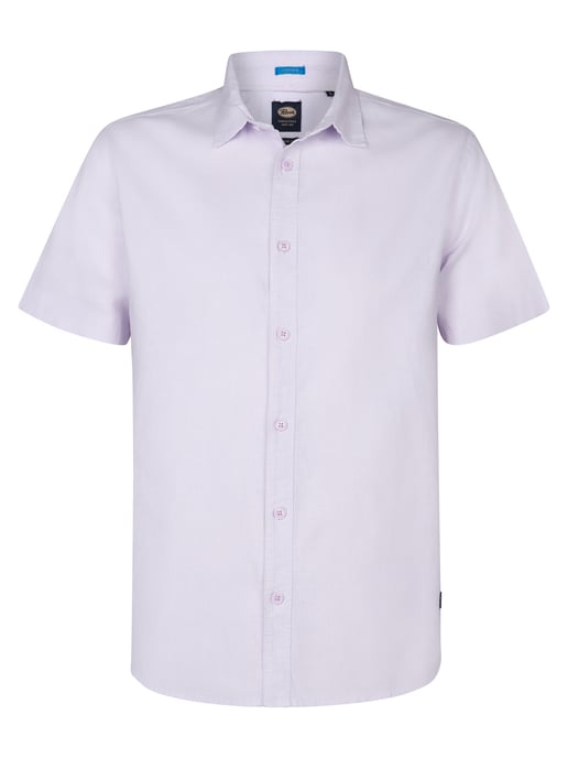 Petrol Industries - Einfarbiges Leinenhemd Oceanbreeze Herren - Lila - Image 1