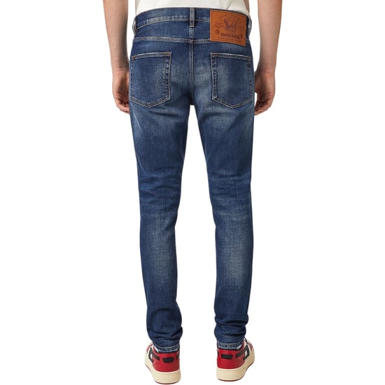 Diesel - D-strukt - Blaue Jeanshose Mit Großem Patch - Image 2