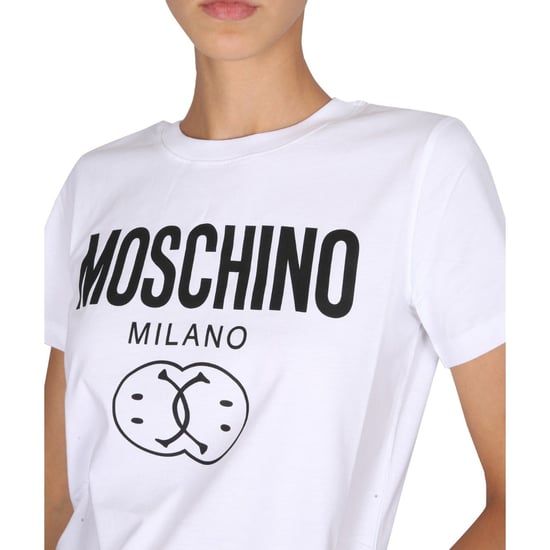 Moschino - Weißes T-shirt Mit Doppel-smiley - Image 4