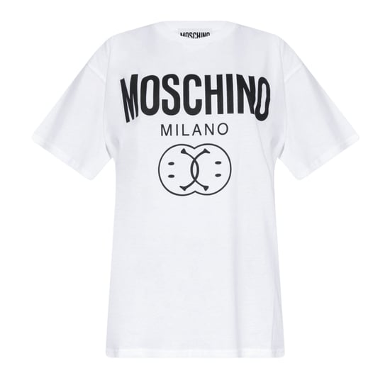 Moschino - Weißes Oversize-t-shirt Mit Doppel-smiley - Image 1