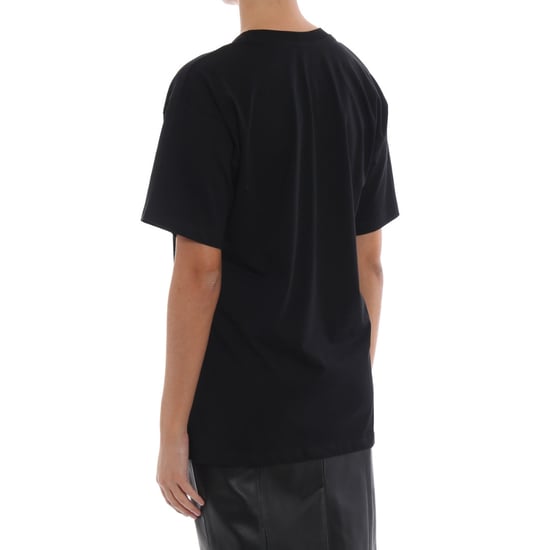Moschino Milano - Schwarzes T-shirt Mit Doppeltem Fragezeichen-logo - Image 3