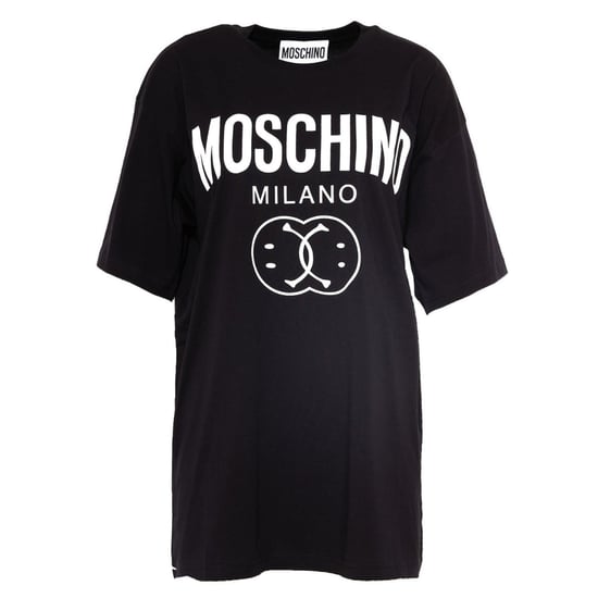 Moschino - Schwarzes Oversize-t-shirt Mit Doppel-smiley - Image 1