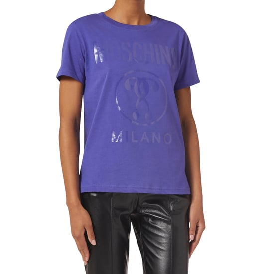 Moschino - Lila T-shirt Mit Doppeltem Fragezeichen - Image 1