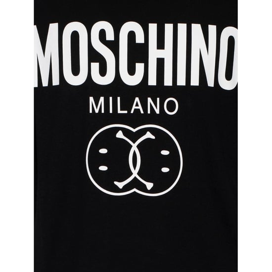 Moschino Milano - Schwarzes T-shirt Mit Doppel-smiley - Image 3