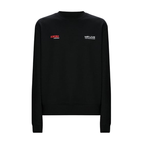 Amiri - Drum Machine - Schwarzer Pullover Mit Rundhalsausschnitt - Image 1