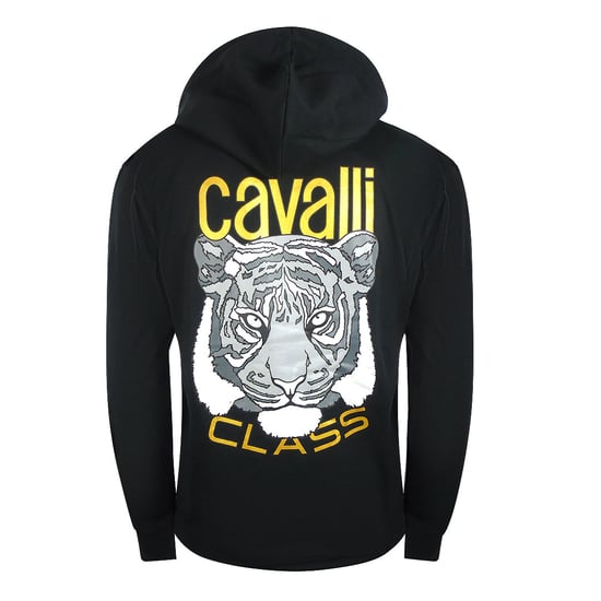 Cavalli Class - Schwarzer Kapuzenpullover Mit Tiger-grafik - Image 2