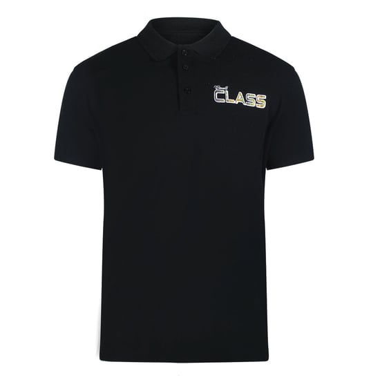 Cavalli Class - Schwarzes Poloshirt Mit Leuchtendem Blumenlogo - Image 1