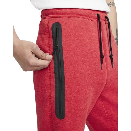 Nike - Schwarze Jogginghose Mit Verschweißten Reißverschlüssen Und Rot - Image 4