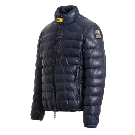 Parajumpers Ernie Peacock Marineblaue Wattierte Lederjacke - Image 3