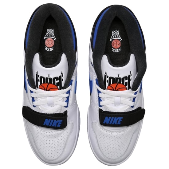 Nike Air Force Blaue Details Weiße Turnschuhe - Image 4