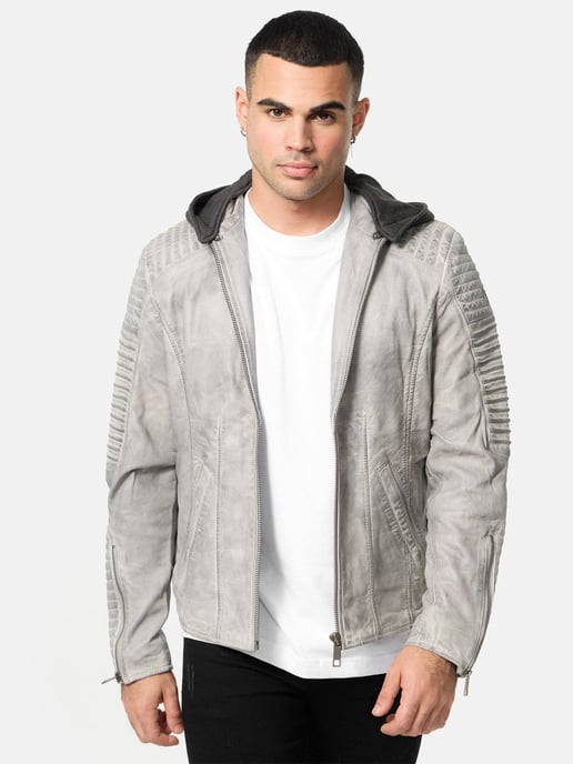 Tazzio Herren Lederjacke Biker-Look - Image 1