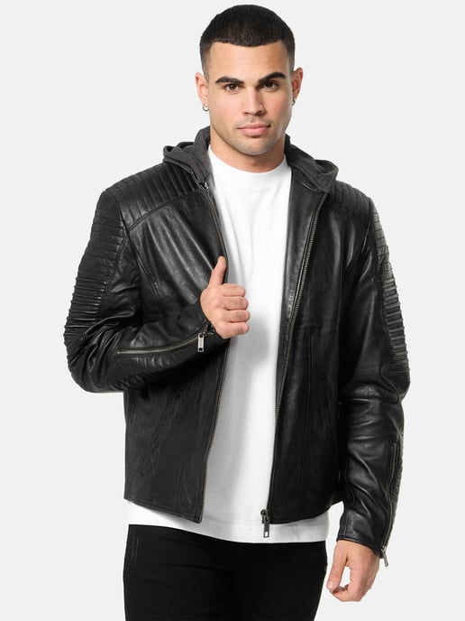 Tazzio Herren Lederjacke Biker-Look - Image 1